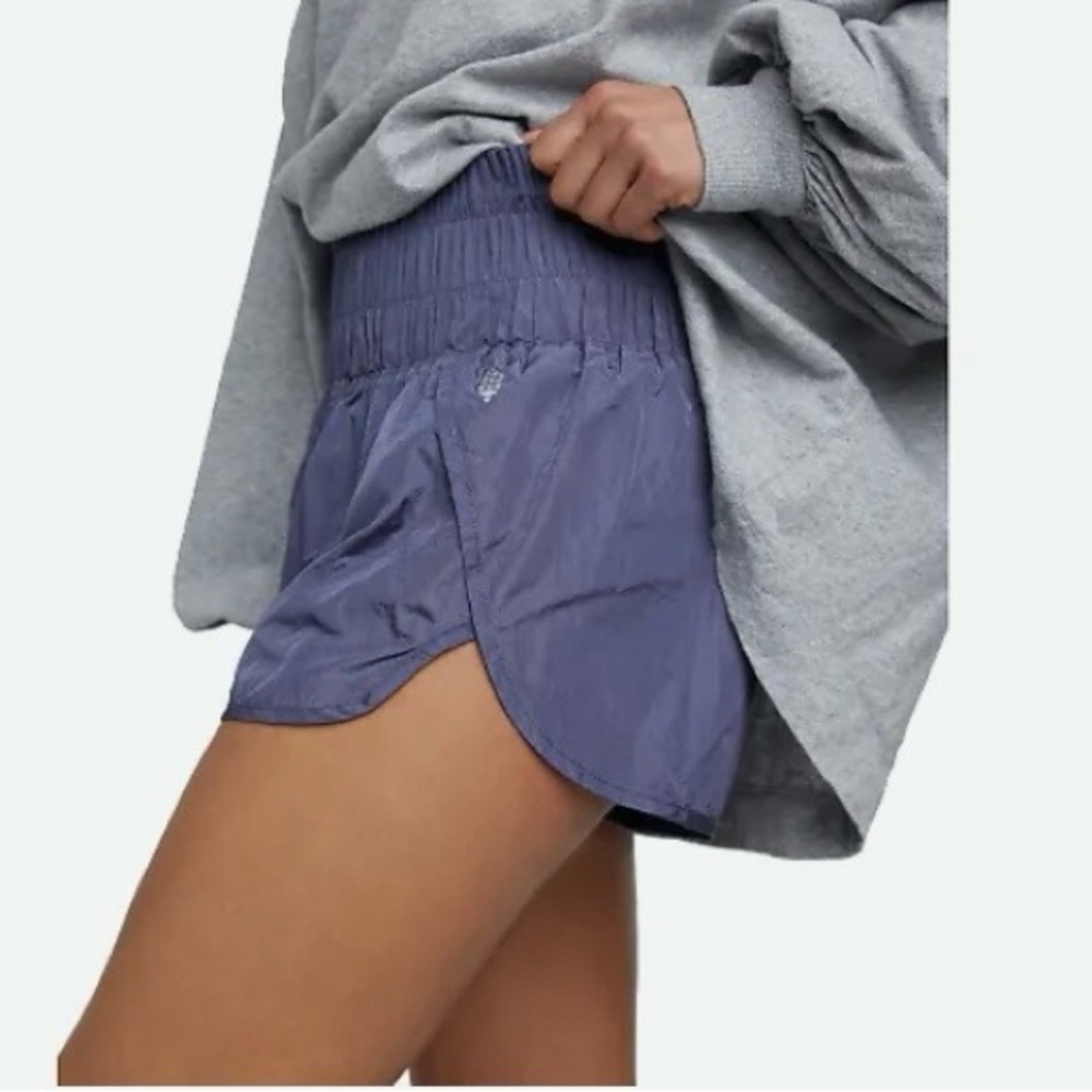 Free People Movement “The Way Home” Purple High-Waisted Shorts Size Medium - Picture 2 of 7